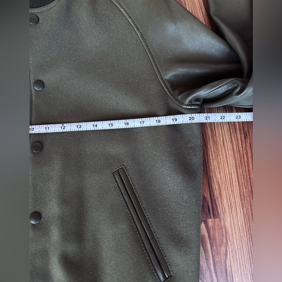 Coach Olive Green Wool and Leather Varsity Jacket (Size M) - Picture 10 of 15